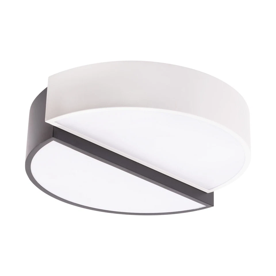 Plafoniera LED 1700lm, 34W, 42cm, 3000-6000K, IP20, alb+negru - Half [4]