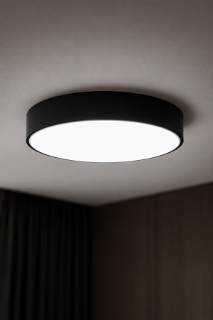 Corpuri de Iluminat Interior - Plafoniera LED 1710lm, 18W, 30x5cm, IP20, lumina rece, negru