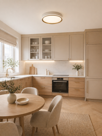 Plafoniera LED 1920lm, 32W, 4000K, alb+auriu - Cleo [1]