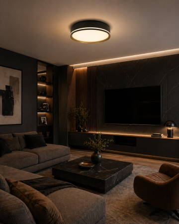 Plafoniera LED 1920lm, 32W, 4000K, negru - Cleo [1]