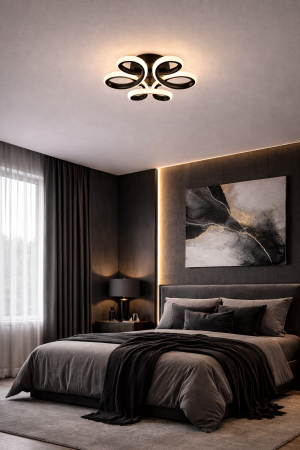 Corpuri de Iluminat Interior - Plafoniera LED 1950lm 30W 3CCT negru - Lixy