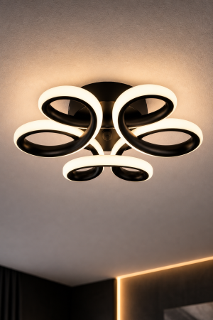 Corpuri de Iluminat Interior - Plafoniera LED 1950lm 30W 3CCT negru - Lixy