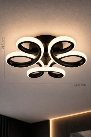 ILUMINAT - Plafoniera LED 1950lm 30W 3CCT negru - Lixy