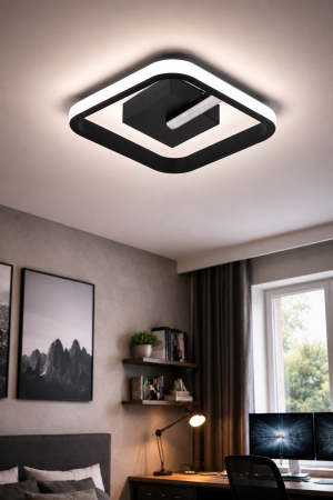 Corpuri de Iluminat Interior - Plafoniera LED 1960lm 28W 3CCT IP20, negru - Veon