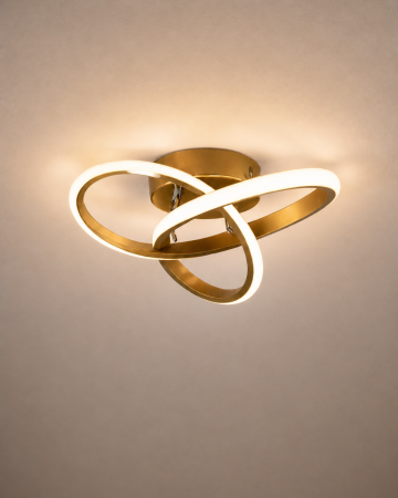 ILUMINAT - Plafoniera LED 2000lm 25W 3CCT auriu - Yana
