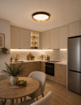 Plafoniera LED  2240lm, 32W, 3000-6000K, negru-auriu - Blaze [2]