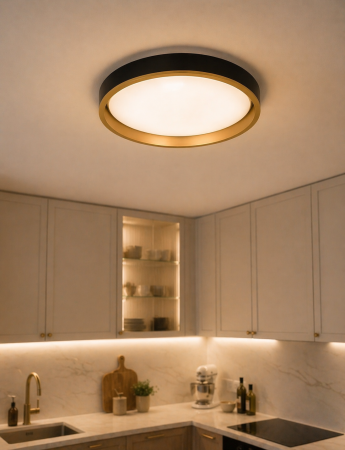 Plafoniera LED  2240lm, 32W, 3000-6000K, negru-auriu - Blaze [3]