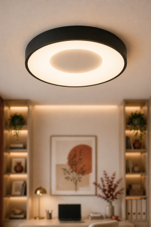Corpuri de Iluminat Interior - Plafoniera LED 2400lm, 38x9cm, 32W, 4000K, IP20, negru - Lind