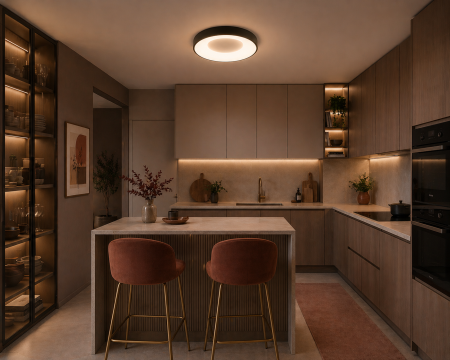 Plafoniera LED 2400lm, 32W, 4000K, IP20, negru - Lind [3]