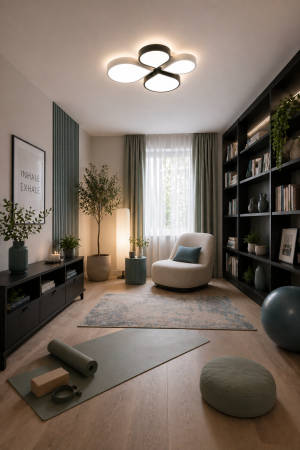 Corpuri de Iluminat Interior - Plafoniera LED 2560lm, 50W, 3000-6000K, alb+negru - Cicek