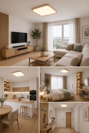 Plafoniera LED 2700lm, 36W, 4000K, IP20 - Squarewood [4]