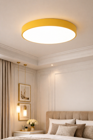 Plafoniera LED 2900lm, 52W, CCT, 3000-6000K, galben - Macaron