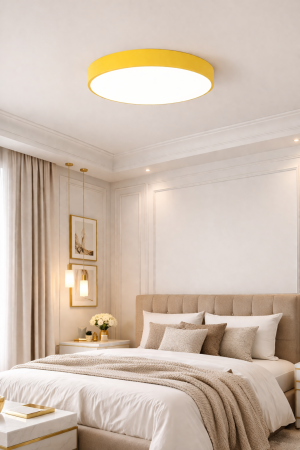 Corpuri de Iluminat Interior - Plafoniera LED 2900lm, 52W, CCT, 3000-6000K, galben - Macaron