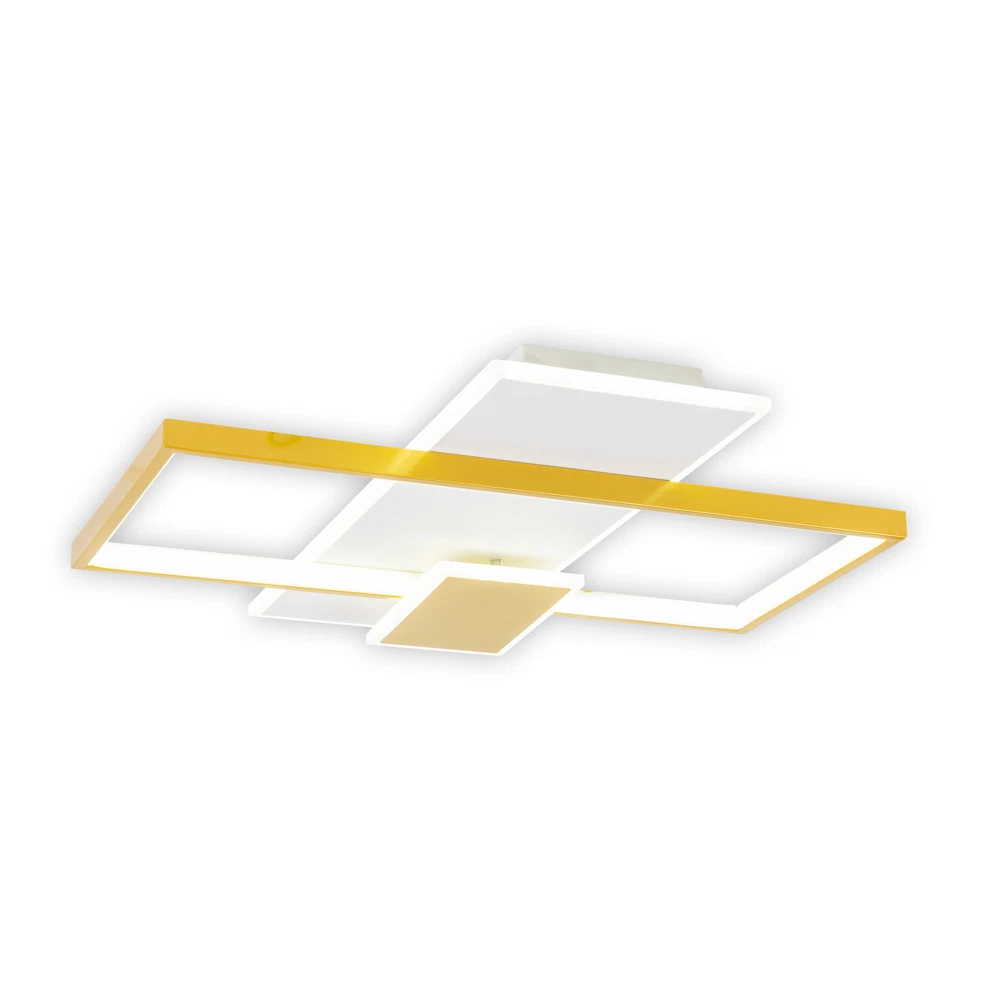 Plafoniera LED 3025lm, 55W, 52cm, 3000-6000K, alb-auriu - Elia [6]