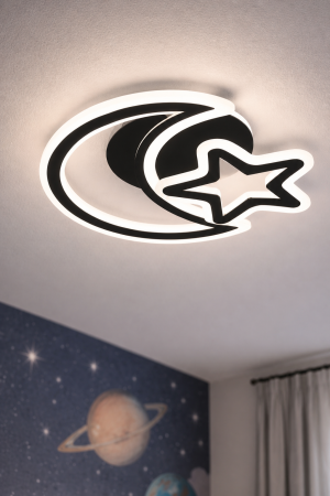 Corpuri de Iluminat Interior - Plafoniera LED 3750lm 50W 3CCT negru dimabila - Night