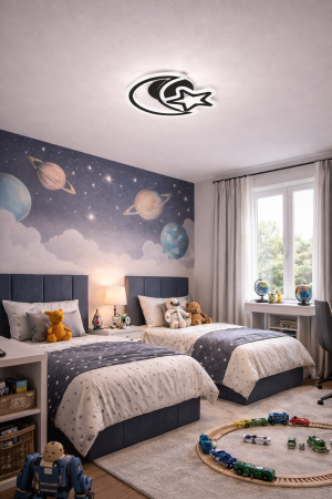 Plafoniera LED 3750lm 50W 3CCT negru dimabila - Night