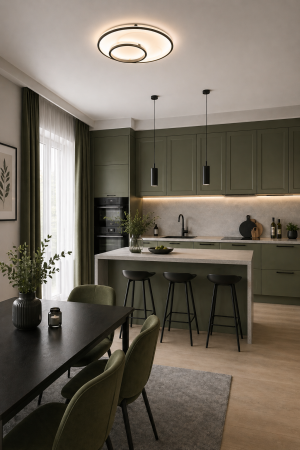 Corpuri de Iluminat Interior - Plafoniera LED 4550lm, 65W, 3000-6500K, IP20, negru - Isis