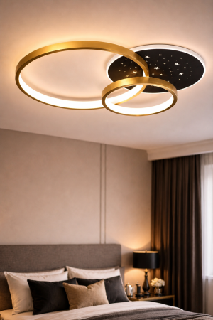 Corpuri de Iluminat Interior - Plafoniera LED 5250lm 70W CCT auriu - Amber