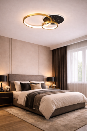 Corpuri de Iluminat Interior - Plafoniera LED 5250lm 70W CCT auriu - Amber