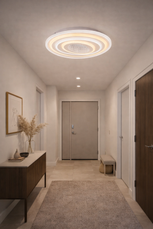 Plafoniera LED 5760lm, 96W, 3CCT cu telecomanda, alb - Roof