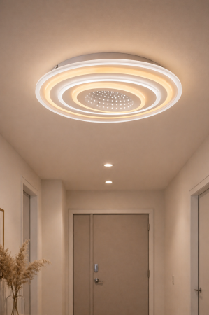 Plafoniera LED 5760lm, 96W, 3CCT cu telecomanda, alb - Roof