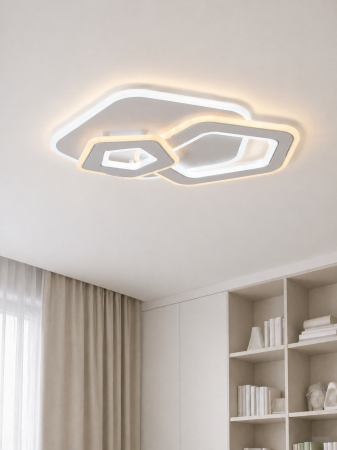 Corpuri de Iluminat Interior - Plafoniera LED 6160lm, 88W, 3CCT cu telecomanda, alb - Ava
