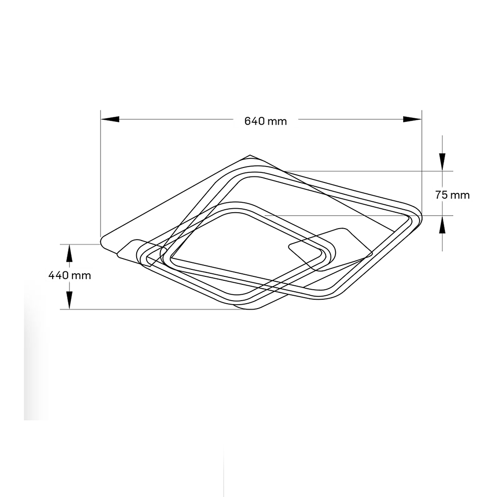 Plafoniera LED 6400lm, 92W, CCT, 3000-6500K, auriu - Magnus [2]