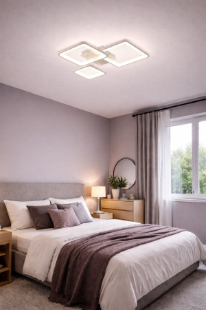 Plafoniera LED 65W 3CCT 6500lm dimabila alb - Luvo