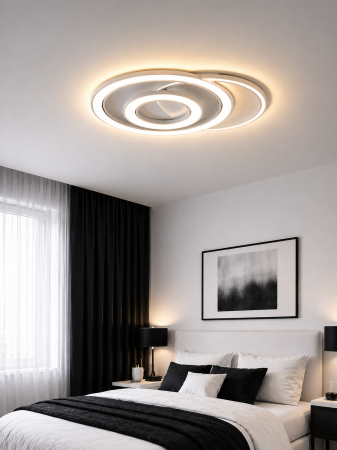 Plafoniera LED 6860lm, 98W, 3CCT cu telecomanda, alb - Alla [0]