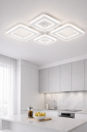 Corpuri de Iluminat Interior - Plafoniera LED 7200lm, 120W, 3CCT+RGB cu telecomanda, alb - Amelia
