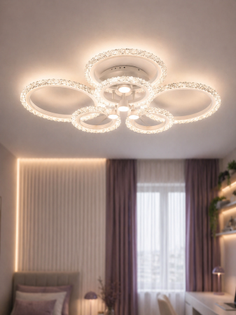 Corpuri de Iluminat Interior - Plafoniera LED 7840lm, 98W, 3CCT+RGB cu telecomanda - Shine