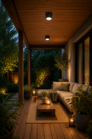 Plafoniera LED de exterior 1200lm, 16x10cm, 10W, 3000-6500K, IP55, negru - Livia [2]