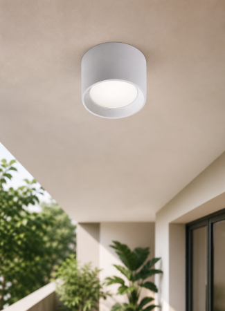 Corpuri de Iluminat Exterior - Plafoniera LED de exterior 1200lm, 16x10cm, 10W, 3000-6500K, IP55, alb - Livia