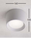 Plafoniera LED de exterior 1200lm, 16x10cm, 10W, 3000-6500K, IP55, alb - Livia [6]