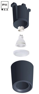 Plafoniera LED de exterior 600lm, 10.5x9.6 cm, 6W, 2700K-4000K IP55, alb - Livia [5]