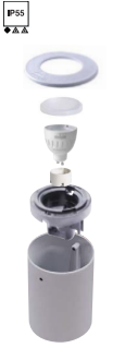 Plafoniera LED de exterior 600lm, 11.5x9.5cm, 6W, 2700-400K, IP55, gri - Franca [7]