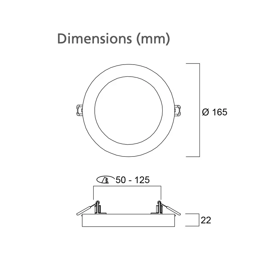 Plafoniera LED Downlight, montaj aparent sau incastrat, 1150lm, CCT selectabil, reglabil 50-125mm [9]