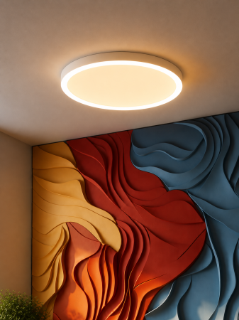 Corpuri de Iluminat Interior - Plafoniera LED Downlight, montaj aparent sau incastrat, 1800lm, CCT selectabil, reglabil 65-260mm