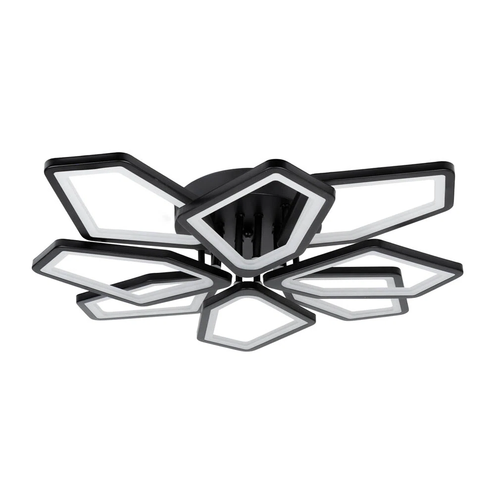 Plafoniera living LED 7700lm, 110W, IP20, 65x11cm, negru - Maxi [3]