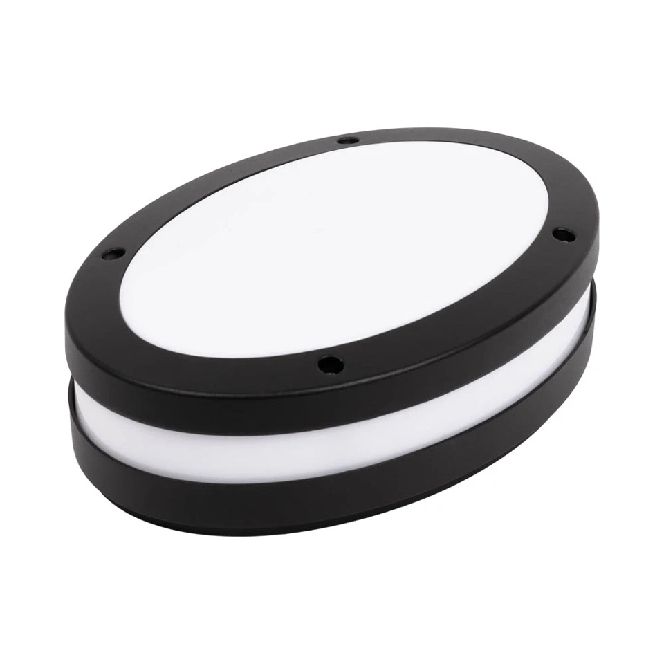 Plafoniera pentru exterior ovala cu dulie E27, 29cm, 18W, IP54, negru - Seres [4]