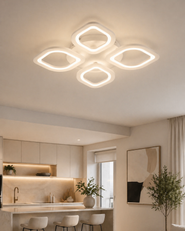 Corpuri de Iluminat Interior - Plafoniera RGB LED 2400lm, 40W, 3CCT cu telecomanda - Agata