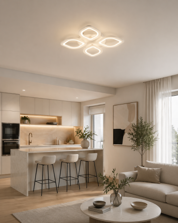 Corpuri de Iluminat Interior - Plafoniera RGB LED 2400lm, 40W, 3CCT cu telecomanda - Agata