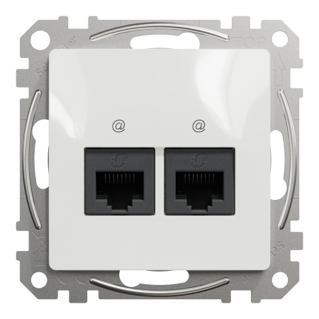 Priza date dubla RJ45, CAT5E, UTP Sedna Design, alb, SDD111452 [1]