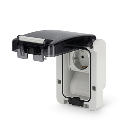 Prize si Fise Industriale - Priza incastrata Schuko etansa, 16A, IP66, 95x95mm, 137.4507
