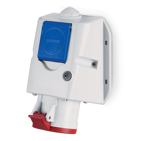 Prize si Fise Industriale - Priza industriala combinata trifazica schuko 32A, 6h, 3P+N+E, 346-415V