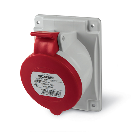 Prize si Fise Industriale - Priza industriala incastrata 32A, 3P+N+E 6h 346-415V, 84x106mm