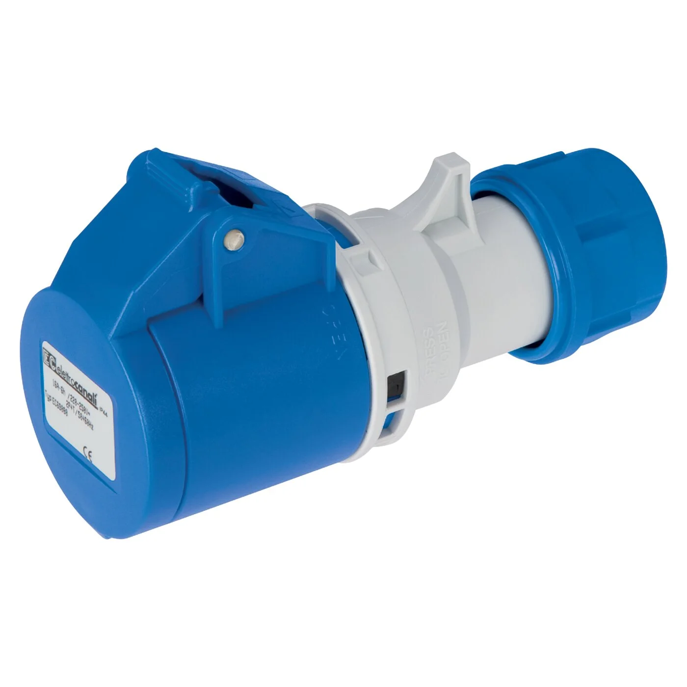 Prize si Fise Industriale - Priza industriala mobila 32A, 2P+E, 220V, IP44, albastra