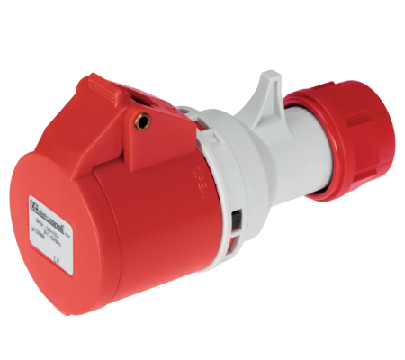 Prize si Fise Industriale - Priza industriala mobila 32A, 3P+N+E, 380V, IP44, rosie