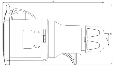 Priza industriala mobila 5P, 32A, ~400V, IP44, B.1042 [2]