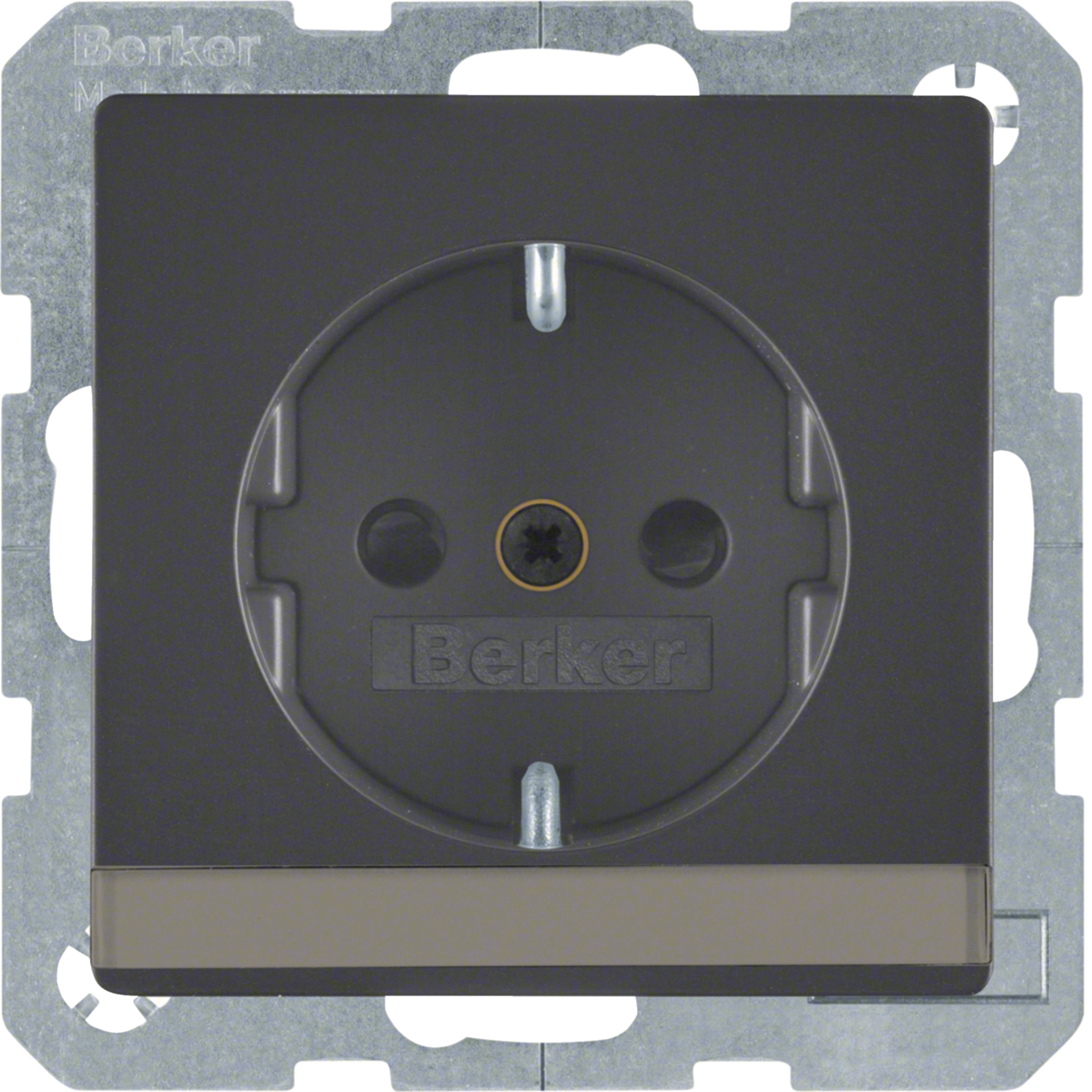 Aparataj Modular - Priza SCHUKO Q.1/Q.3/Q.7/Q.9, 16A, 250V, antracit catifelat